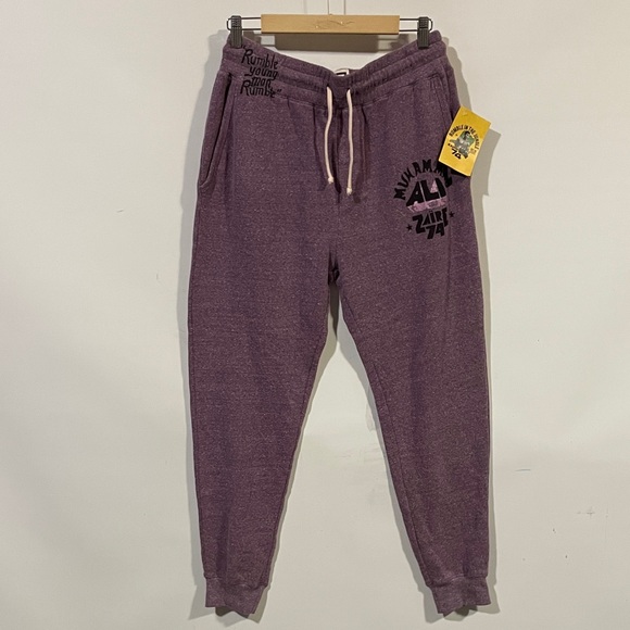 NWT RootsOfFight Purple fleece Jogger Sweatpants - Picture 1 of 7
